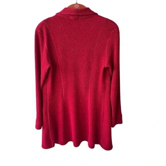 NEW EVA VARRO barcelona long jacket in deep red size Small - Picture 6 of 8